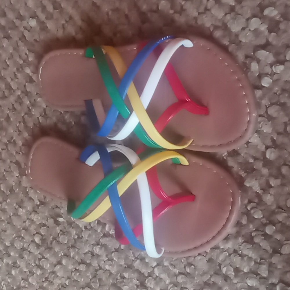 Strappy Rainbow Sandals - size 5
